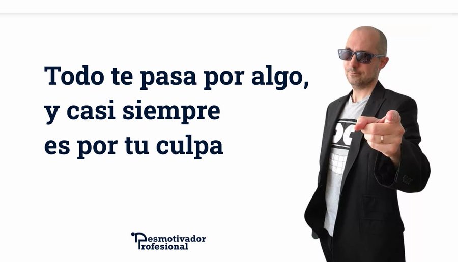 Deja de echarle la culpa a los demás.